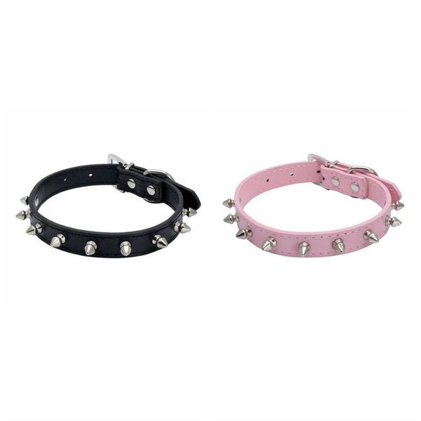 dog collars & leashes pet rivet pu leather round nail studded necklace cool spiked strap punk style small dogs cat collar 2 colors
dog collars & leashes pet rivet pu leather round nail studded necklace cool spiked strap punk style small dogs cat collar 2 colors