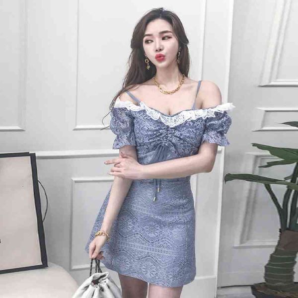 fashionable lace mini elegant women summer straps temperament fresh lady-to-line dress, Black;gray
fashionable lace mini elegant women summer straps temperament fresh lady-to-line dress, Black;gray