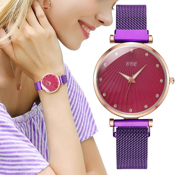 wristwatches fashion magnetic buckle casual quartz ladies watch, creative texture literal dial all-match watch, Slivery;brown
wristwatches fashion magnetic buckle casual quartz ladies watch, creative texture literal dial all-match watch, Slivery;brown
