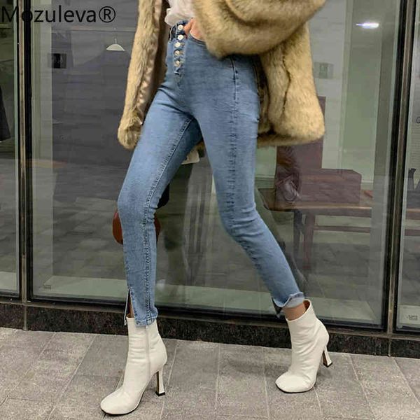 wet vintage single-breasted spring high waist stretch women's capris pants side split jeans, Blue
wet vintage single-breasted spring high waist stretch women's capris pants side split jeans, Blue