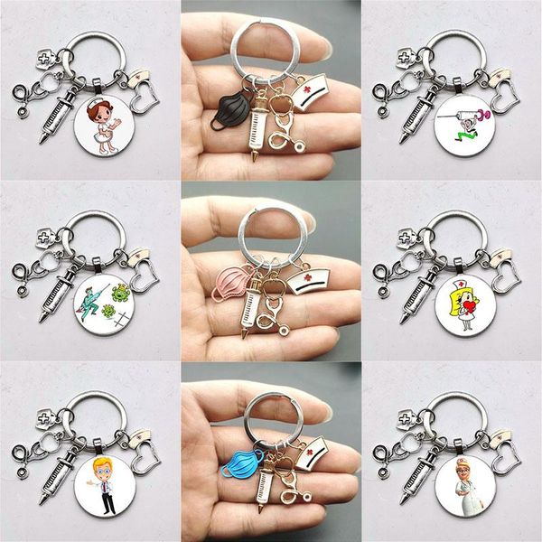 fashion creative nurse medical charm syringe stethoscope image keychain glass cabochon dome key ring pendant gift, Silver
fashion creative nurse medical charm syringe stethoscope image keychain glass cabochon dome key ring pendant gift, Silver
