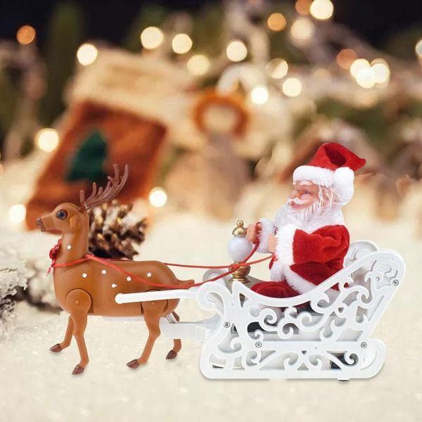 creative elk sleigh santa doll novel innovative pull electric music toy for kids portable game players
creative elk sleigh santa doll novel innovative pull electric music toy for kids portable game players