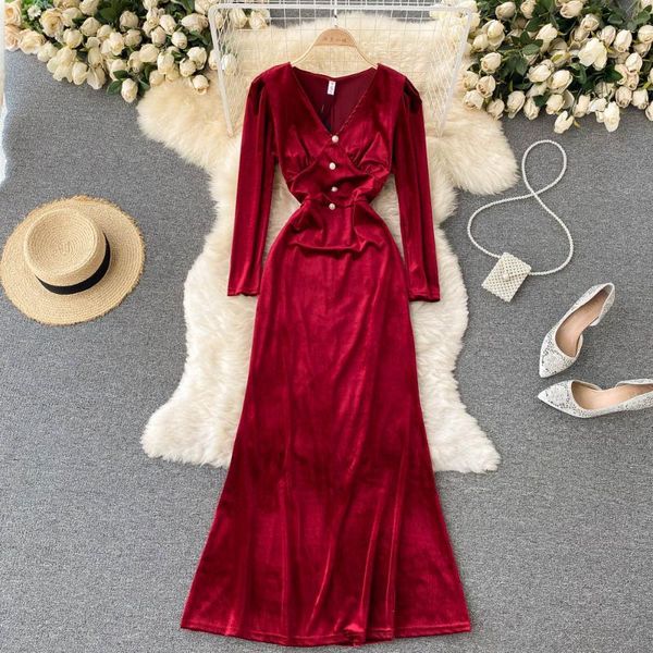 casual dresses autumn retro velour dress female elegant long sleeve a-line party chic streetwear women, Black;gray
casual dresses autumn retro velour dress female elegant long sleeve a-line party chic streetwear women, Black;gray