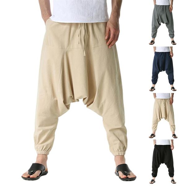 men's pants men clothing casual bagg drop crotch hip hop fashion dance sports trousers solid harem, Black
men's pants men clothing casual bagg drop crotch hip hop fashion dance sports trousers solid harem, Black