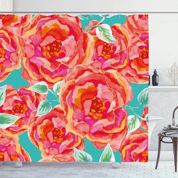 shower curtains curtain set with hooks 60x72 pink roses red on green turquoise center watercolor blooming nature summer design colorful
shower curtains curtain set with hooks 60x72 pink roses red on green turquoise center watercolor blooming nature summer design colorful