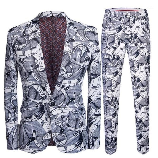 clock print suit romantic wedding suits for men 2 pieces set latest coat + pant designs stage singer slim fit costume men's & blazers, White;black
clock print suit romantic wedding suits for men 2 pieces set latest coat + pant designs stage singer slim fit costume men's & blazers, White;black