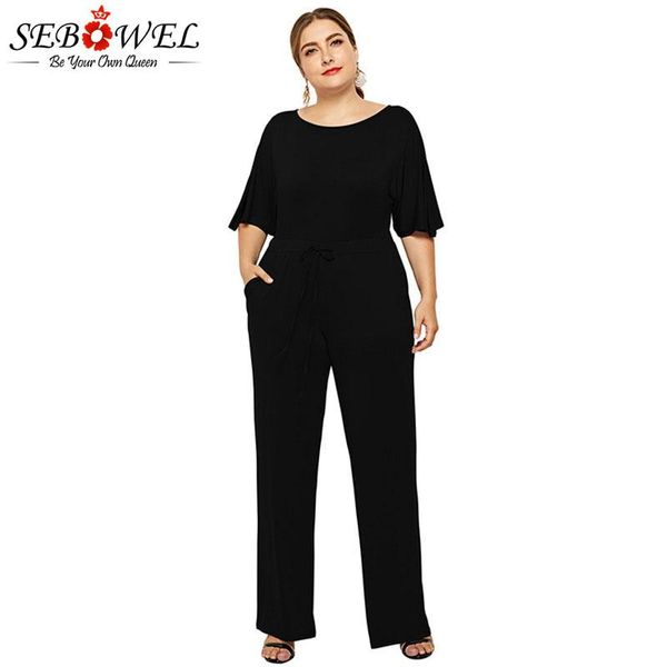 women's jumpsuits & rompers sebowel plus size casual wide leg short sleeve jumpsuit woman summer female large l-xxxl loose solid and, Black;white
women's jumpsuits & rompers sebowel plus size casual wide leg short sleeve jumpsuit woman summer female large l-xxxl loose solid and, Black;white