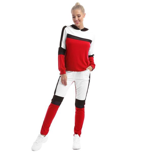 spring autumn 2pcs women patchwork sportswear hoodie long sleeves pullover sweatshirt pants set for running gym yoga fitness sets, Black;blue
spring autumn 2pcs women patchwork sportswear hoodie long sleeves pullover sweatshirt pants set for running gym yoga fitness sets, Black;blue