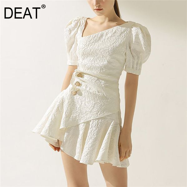 deat woman dress embossing short puff sleeve high waist button slim asymmetrical trumpet dresses causal summer 15ht061 210429, Black;gray
deat woman dress embossing short puff sleeve high waist button slim asymmetrical trumpet dresses causal summer 15ht061 210429, Black;gray
