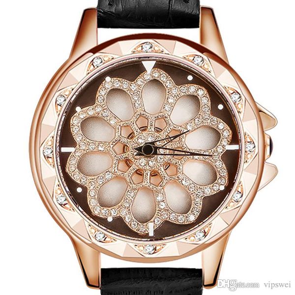 women revolving watch feminine fashion rhinestone dress watches waterproof clock leather strap rotate flowers the gift lover, Slivery;brown
women revolving watch feminine fashion rhinestone dress watches waterproof clock leather strap rotate flowers the gift lover, Slivery;brown