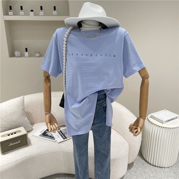 spring summer 2021 niche design fashion side division short sleeve cotton sweater simple letter shirt, White
spring summer 2021 niche design fashion side division short sleeve cotton sweater simple letter shirt, White