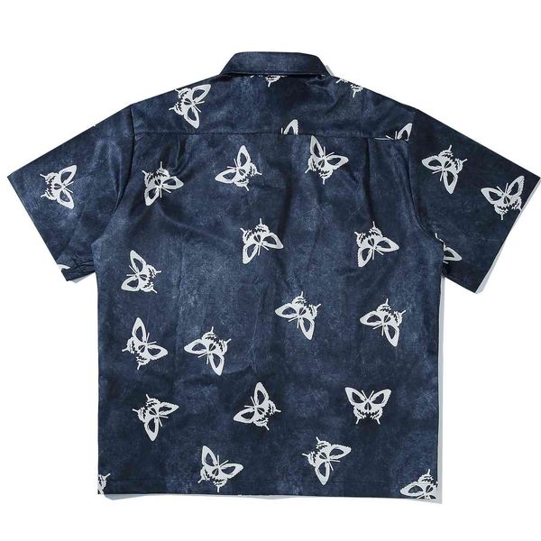 hawaii printing butterfly men's shirt harajuku hip fashion streetwear cotton man's short sleeves, White;black
hawaii printing butterfly men's shirt harajuku hip fashion streetwear cotton man's short sleeves, White;black