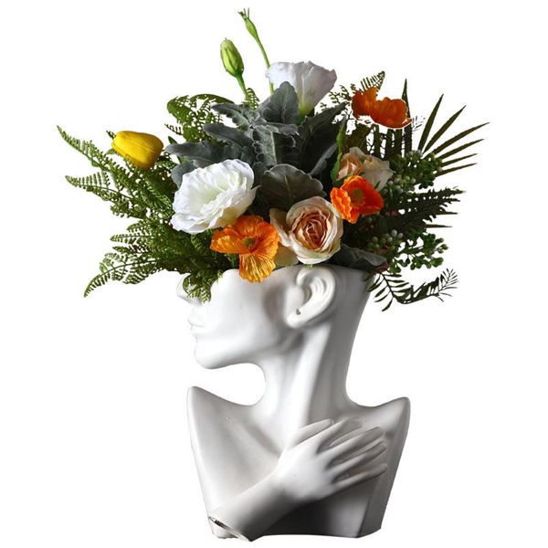 european creative ceramic human face art vase floral modern abstract wine cabinet dining table arrangement flower vases
european creative ceramic human face art vase floral modern abstract wine cabinet dining table arrangement flower vases