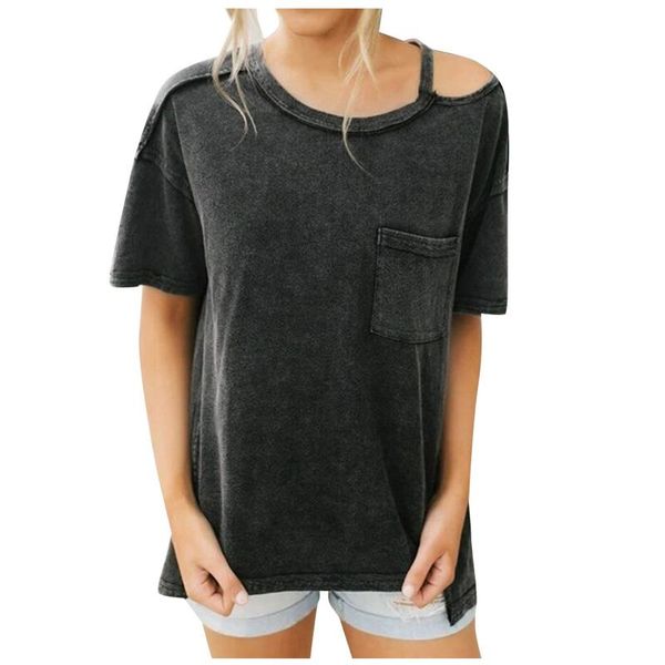 women's t-shirt off-shoulder stitching t-shirts summer solid color harajuku y2k zaraing femme round neck loose short-sleeved tee, White
women's t-shirt off-shoulder stitching t-shirts summer solid color harajuku y2k zaraing femme round neck loose short-sleeved tee, White