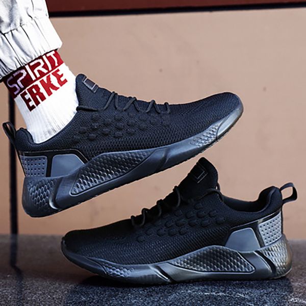 men shoes flying woven casual shoes thick-soled lightweight breathable sneakers outdoors running shoes deportivas hombre, Black
men shoes flying woven casual shoes thick-soled lightweight breathable sneakers outdoors running shoes deportivas hombre, Black