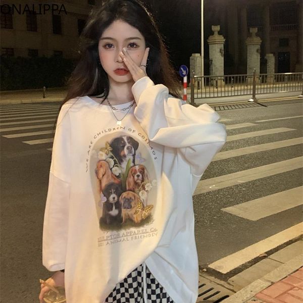 women's hoodies & sweatshirts onalippa women 2021 spring sweet fashion chic loose casual lazy style dog printed long sleeve crewneck, Black
women's hoodies & sweatshirts onalippa women 2021 spring sweet fashion chic loose casual lazy style dog printed long sleeve crewneck, Black