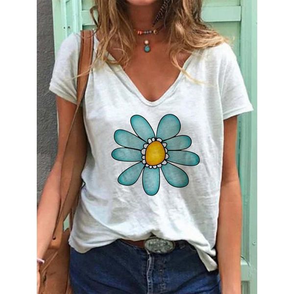 women's t-shirt summer tshirt women plus size short sleeve printed v-neck loose casual fashion clothes teens aesthetic tee, White
women's t-shirt summer tshirt women plus size short sleeve printed v-neck loose casual fashion clothes teens aesthetic tee, White