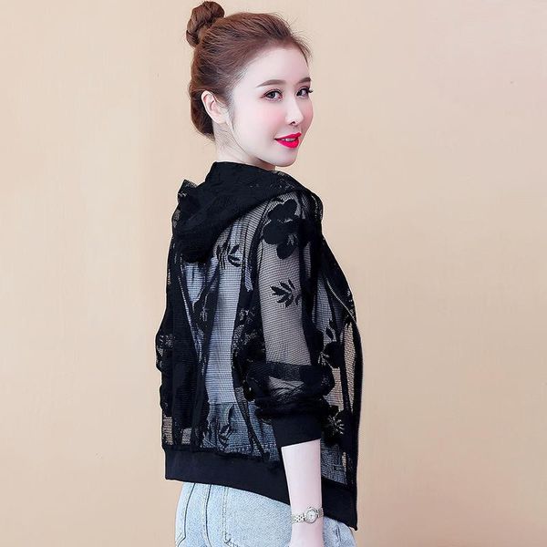 summer long sleeve shawl short jacket women's sunscreen shirt thin mesh lace jackets cardigan see-through hooded y781, Black;brown
summer long sleeve shawl short jacket women's sunscreen shirt thin mesh lace jackets cardigan see-through hooded y781, Black;brown