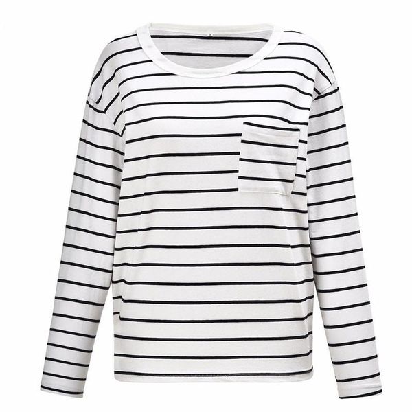 women's t-shirt t shirt women vintage stripe tunic plus loose tees 2021 autumn long sleeve casual camiseta feminina shirts, White
women's t-shirt t shirt women vintage stripe tunic plus loose tees 2021 autumn long sleeve casual camiseta feminina shirts, White