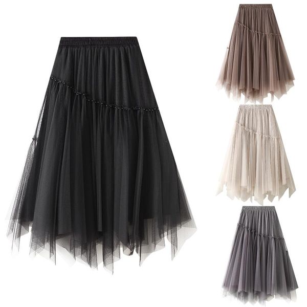 skirts women's half dress layered pearls mesh skirt casual party street summer fall girl, Black
skirts women's half dress layered pearls mesh skirt casual party street summer fall girl, Black