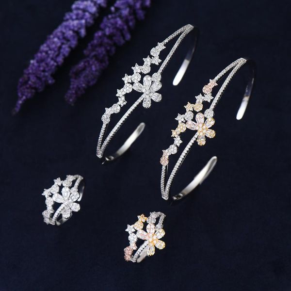 earrings & necklace siscathy 2021 trendy saudi arabia bangle open rings jewelry sets for women luxury wedding cubic zircon cz accessories, Silver
earrings & necklace siscathy 2021 trendy saudi arabia bangle open rings jewelry sets for women luxury wedding cubic zircon cz accessories, Silver