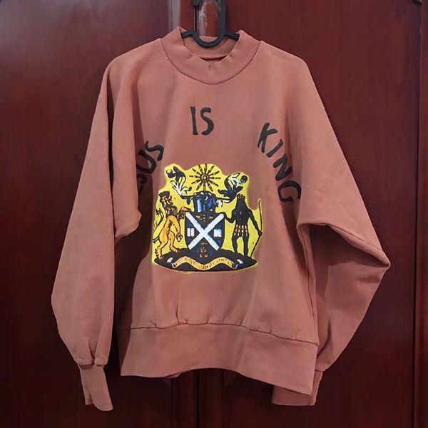 quality kanye west jesus is king jamaica seal printed women sweatshirts hoodie hiphop oversized men sweatshirt pullover, Black 
quality kanye west jesus is king jamaica seal printed women sweatshirts hoodie hiphop oversized men sweatshirt pullover, Black