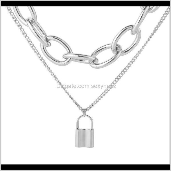 necklaces & pendants drop delivery 2021 fashion double layer lock pendant alloy chain choker necklace charm jewelry accessories for men wome, Silver
necklaces & pendants drop delivery 2021 fashion double layer lock pendant alloy chain choker necklace charm jewelry accessories for men wome, Silver
