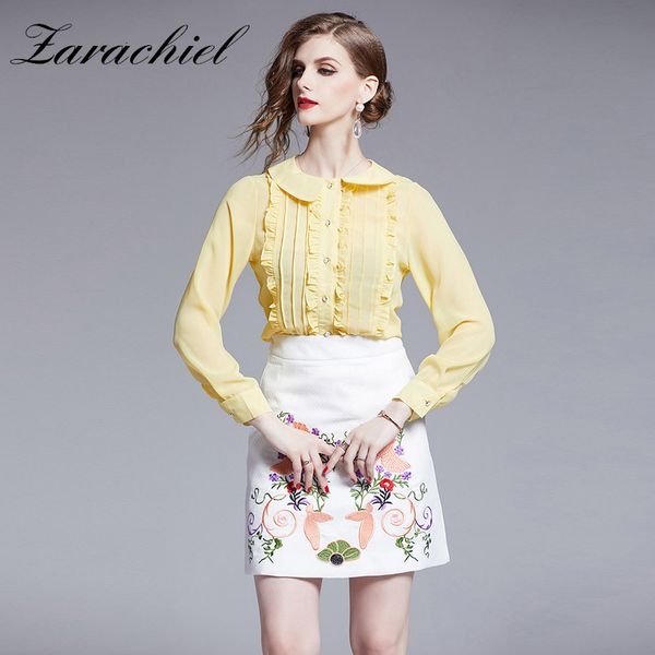 skirts women 2 two piece set sweet tracksuit see through lotus ee chiffon shirts + embroidery flower skirt matching sets outfits, Black
skirts women 2 two piece set sweet tracksuit see through lotus ee chiffon shirts + embroidery flower skirt matching sets outfits, Black