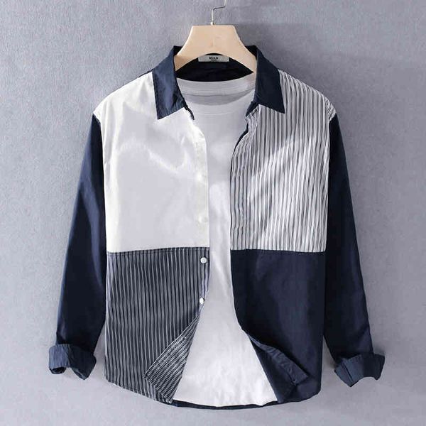 men's t-shirts arrival long sleeve pure cotton brand fashion comfortable shirts for men casual patchwork shirt mens camisa hfrp, White;black
men's t-shirts arrival long sleeve pure cotton brand fashion comfortable shirts for men casual patchwork shirt mens camisa hfrp, White;black