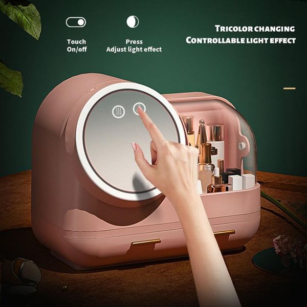 compact mirrors large capacity cosmetic storage box with led light mirror makeup organizer case hand-held design,360 rotating usb
compact mirrors large capacity cosmetic storage box with led light mirror makeup organizer case hand-held design,360 rotating usb