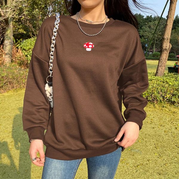 women's hoodies & sweatshirts fashion streetwear long sleeve graphic embroidery round neck sweater vintage loose style 2021 autumn wome, Black
women's hoodies & sweatshirts fashion streetwear long sleeve graphic embroidery round neck sweater vintage loose style 2021 autumn wome, Black
