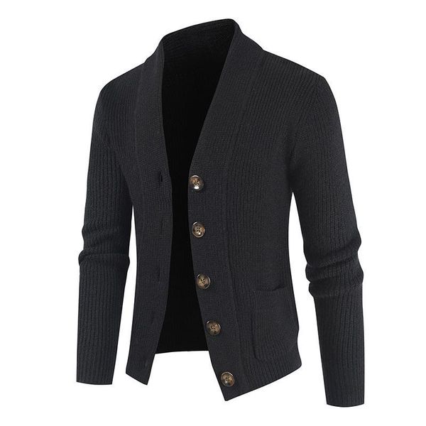 men's sweaters 2021 winter autumn men solid color single-breasted knitted sweater buttons cardigan warm jacket coat, White;black
men's sweaters 2021 winter autumn men solid color single-breasted knitted sweater buttons cardigan warm jacket coat, White;black