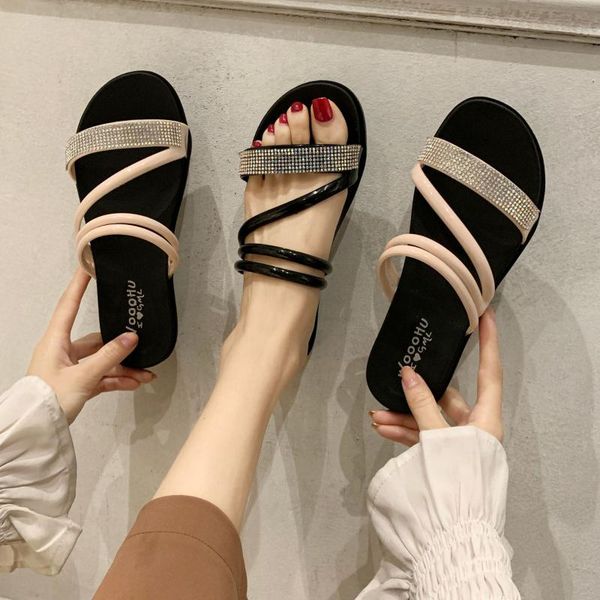 slippers women's sandals summer wear comfortable soft flat bottom fashion flip flops beach shoes floor, Black
slippers women's sandals summer wear comfortable soft flat bottom fashion flip flops beach shoes floor, Black