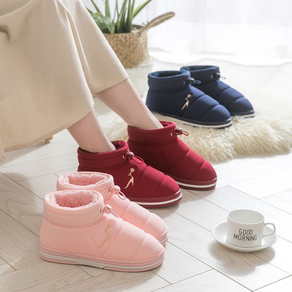 cotton slippers women's high men's winter down warm thick bottom bag with confinement indoor couple's cotton shoes, Black
cotton slippers women's high men's winter down warm thick bottom bag with confinement indoor couple's cotton shoes, Black