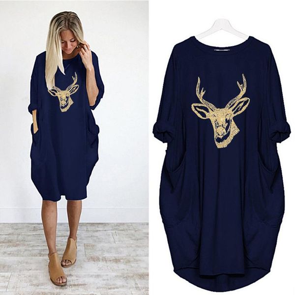 casual dresses women christmas elk printting plus size fall long sleeve o neck loose vintage party winter vestidos femme robes, Black;gray
casual dresses women christmas elk printting plus size fall long sleeve o neck loose vintage party winter vestidos femme robes, Black;gray