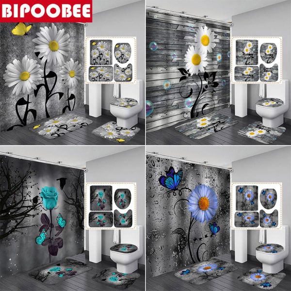 shower curtains butterfly flower curtain floral plant bath mat non-slip carpet toilet lid cover fabric bathtub for bathroom 
shower curtains butterfly flower curtain floral plant bath mat non-slip carpet toilet lid cover fabric bathtub for bathroom