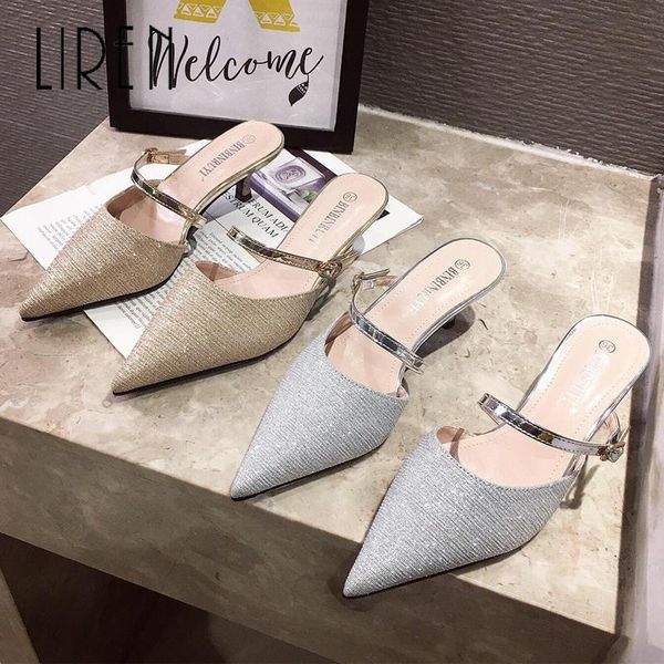 slippers summer 2021 women bling sequined pointed toe slip on ladies slides thin low heels outside elegant pumps, Black
slippers summer 2021 women bling sequined pointed toe slip on ladies slides thin low heels outside elegant pumps, Black