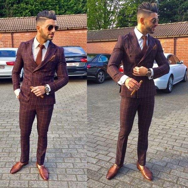 men's suits & blazers oscn7 double-breasted plaid tailor made men 3 piece gentleman wedding custom mens suit blazer customize 8801-12, White;black
men's suits & blazers oscn7 double-breasted plaid tailor made men 3 piece gentleman wedding custom mens suit blazer customize 8801-12, White;black