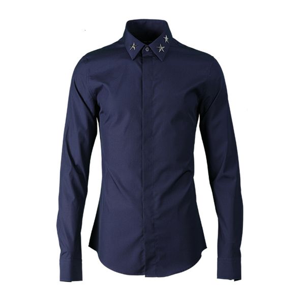 tee shirt shirt luxury five-star metal collar design mens plus size 4xl fashion long sleeve casual man shirts, White;black
tee shirt shirt luxury five-star metal collar design mens plus size 4xl fashion long sleeve casual man shirts, White;black