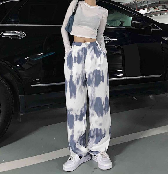 high waist fashion retro tie dyed print straight loose bf drape wide leg pants women 210421, Black;white
high waist fashion retro tie dyed print straight loose bf drape wide leg pants women 210421, Black;white