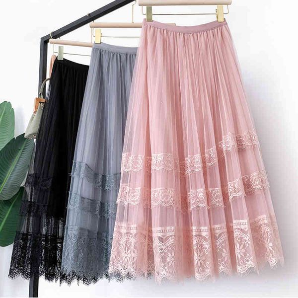 skirts spring summer lace patchwork a-line pleated long tulle skirt sweet floral tiered stitches maxi mesh 6g8d, Black
skirts spring summer lace patchwork a-line pleated long tulle skirt sweet floral tiered stitches maxi mesh 6g8d, Black