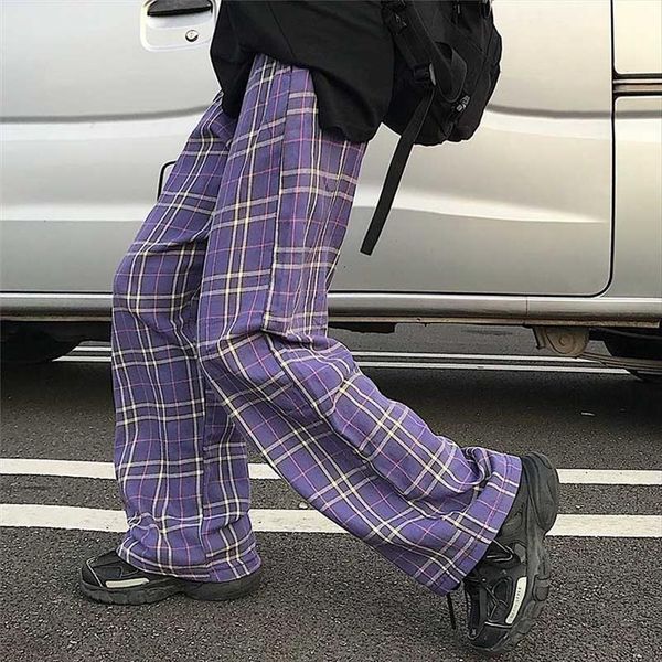 harajuku plaid elastic high waist women pant autumn men streetwear hip hop straight trousers casual bottoms britis, Black;white
harajuku plaid elastic high waist women pant autumn men streetwear hip hop straight trousers casual bottoms britis, Black;white