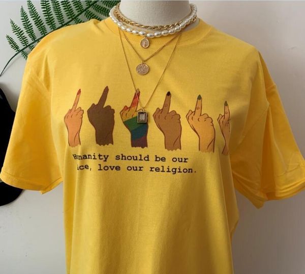 sunfiz hjn humanity should womens be our race love religion feminist t shirt women fist girl power tees human, White
sunfiz hjn humanity should womens be our race love religion feminist t shirt women fist girl power tees human, White