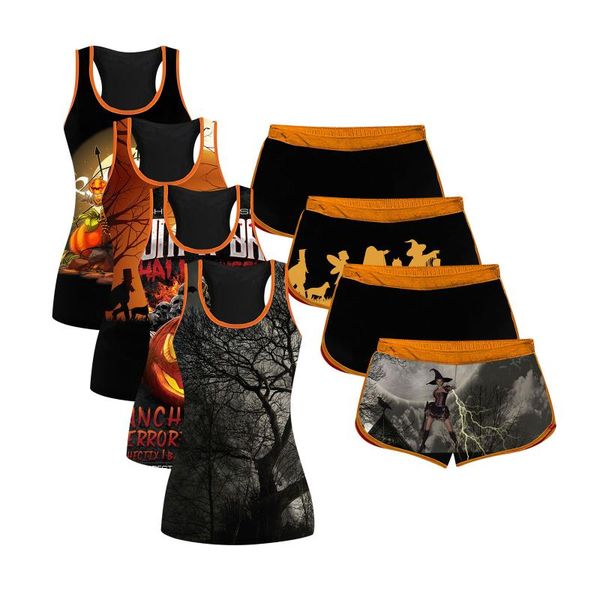 women's tracksuits 2 piece halloween prints shorts tank sets sleeveless pants tracksuit sport short suits for women festival clothing, Gray
women's tracksuits 2 piece halloween prints shorts tank sets sleeveless pants tracksuit sport short suits for women festival clothing, Gray
