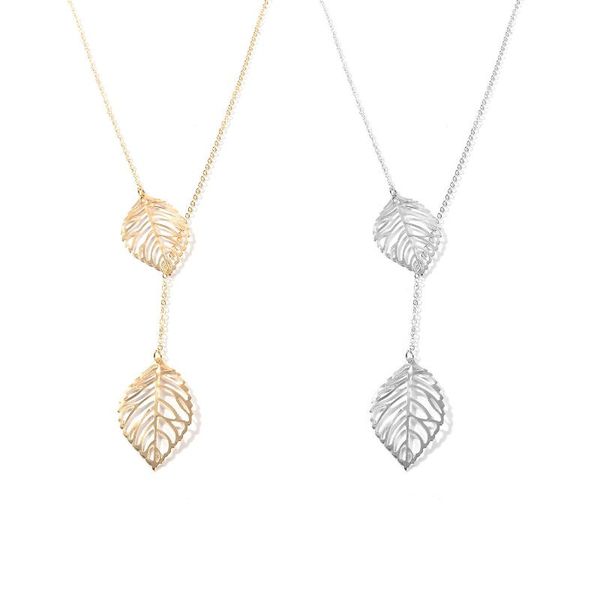 pendant necklaces fashion jewelry metal leaf necklace double wild short clavicle chain for women 2021 clothing, Silver
pendant necklaces fashion jewelry metal leaf necklace double wild short clavicle chain for women 2021 clothing, Silver