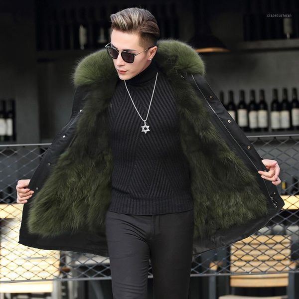 men's leather & faux 2021 parka real fur coat men jacket natural raccoon liner thick warm mens winter parkas clothes manteau homme hive, Black
men's leather & faux 2021 parka real fur coat men jacket natural raccoon liner thick warm mens winter parkas clothes manteau homme hive, Black