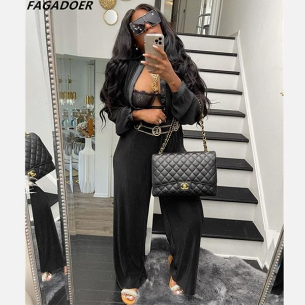 women's two piece pants fagadoer fashion sets women button shirt and wide leg outfits ladies office casual streetwear elastic, White
women's two piece pants fagadoer fashion sets women button shirt and wide leg outfits ladies office casual streetwear elastic, White