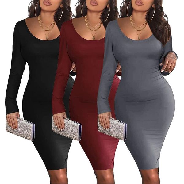 casual dresses women's solid color tight tank dress long sleeve basic midi club fall winter womens bodycon, Black;gray
casual dresses women's solid color tight tank dress long sleeve basic midi club fall winter womens bodycon, Black;gray