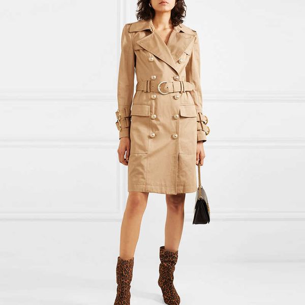 est fall winter designer trench coat women's metal lion buttons double breasted slim overcot 210526, Tan;black
est fall winter designer trench coat women's metal lion buttons double breasted slim overcot 210526, Tan;black
