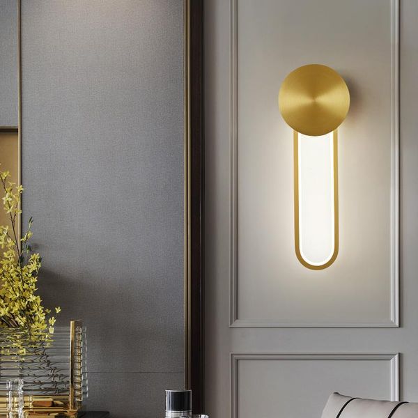 all copper material, living room wall lamp, simple personality, nordic creative led durable lamp
all copper material, living room wall lamp, simple personality, nordic creative led durable lamp